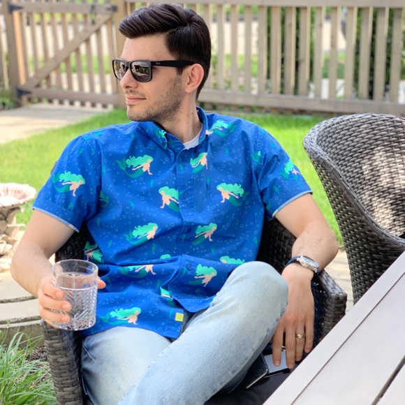 Under The Sea Printed Short Sleeve Shirt - Picture 5 of 7